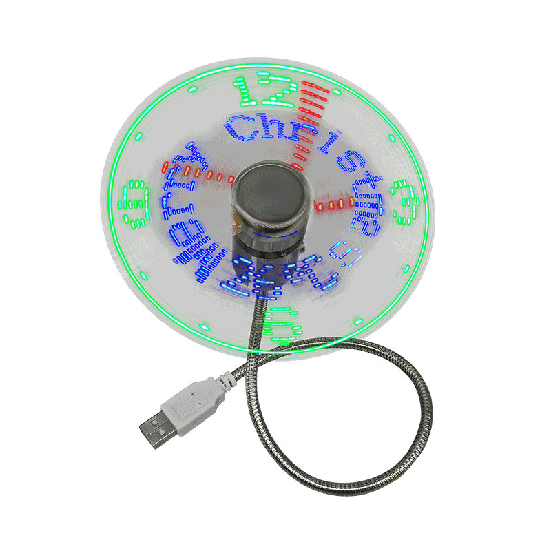 LEDクロックギフトファン付きミニUSBファン（DS02）